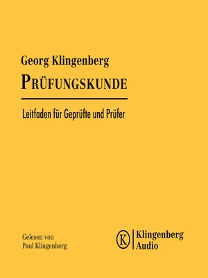 cover image of Prüfungskunde--Leitfaden für Geprüfte und Prüfer